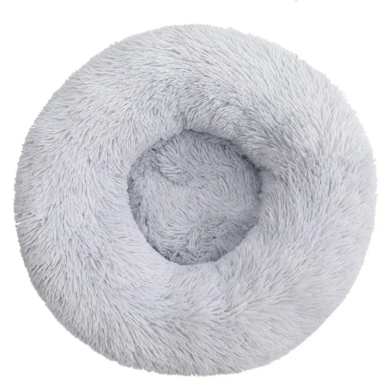 4 Color Round Plush Pet Bed for Dogs and Cats – Super Soft