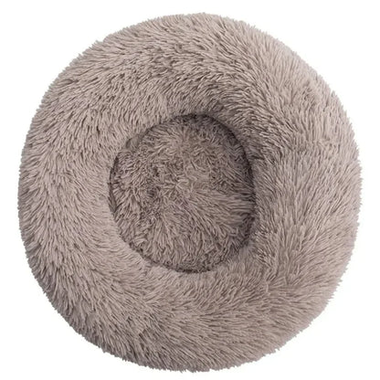 3 Color Round Plush Pet Bed for Dogs and Cats – Super Soft