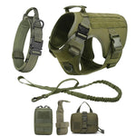 Tactical Dog Harness Set With Leash And Collar