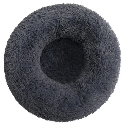 2 Color Round Plush Pet Bed for Dogs and Cats – Super Soft