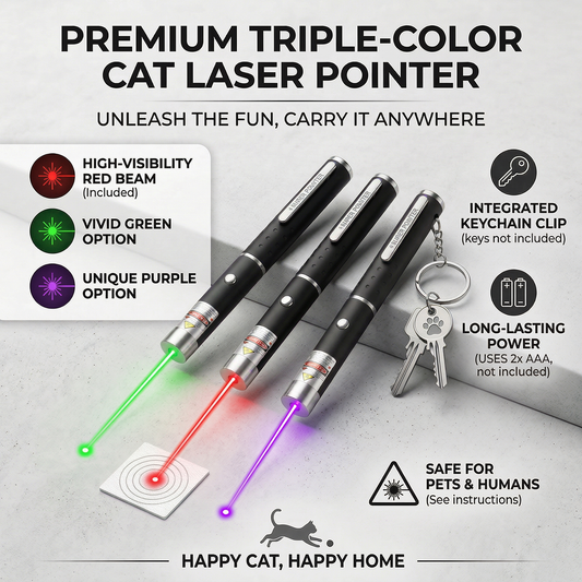 Mini 2-in-1 Cat Laser Pointer Keychain Training Toy