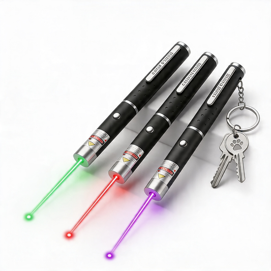 Mini 2-in-1 Cat Laser Pointer Keychain Training Toy